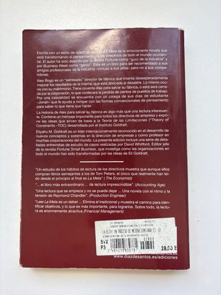 Libro La meta. Un proceso de mejora continua.