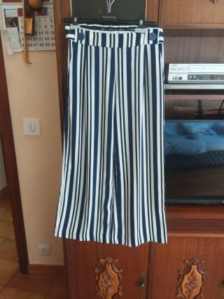 Pantalón rayas blanco y azul talla S