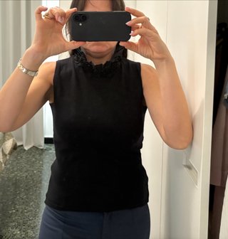 Top Lana Vergine Nero