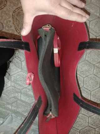 Borsa double face nero/rosso CAMPO MARZIO