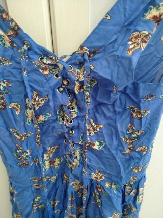 Vestito estivo donna farfalle blu taglia S