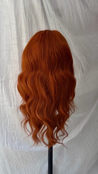 Peluca de cabello humano pelirrojo