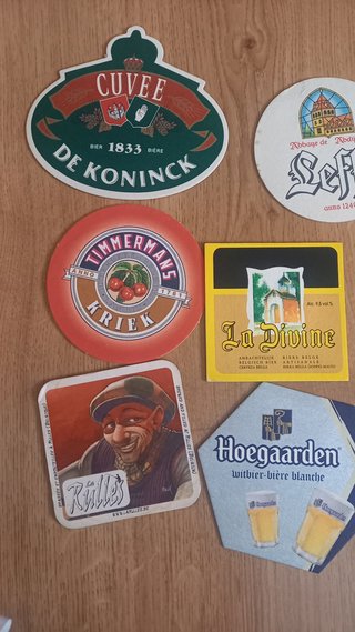 Set 9 Sottobicchieri Birra Belgio Cartone