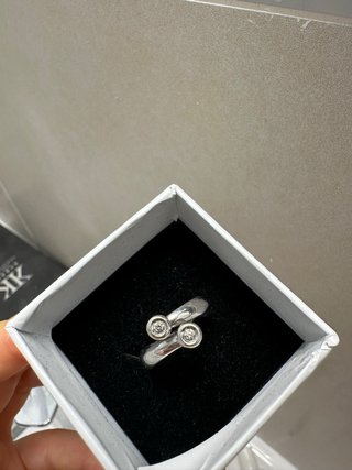Anillo Oro Blanco 14k 3.92G Diamantes