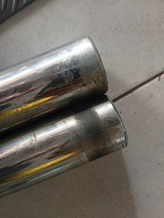 Botellas cromadas horquilla derbi Variant