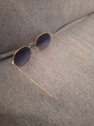 Gafas Ray-Ban Octagonales Unisex Dorado/Gris