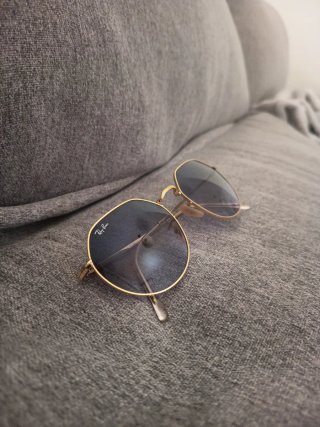 Gafas Ray-Ban Octagonales Unisex Dorado/Gris