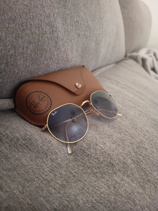 Gafas Ray-Ban Octagonales Unisex Dorado/Gris