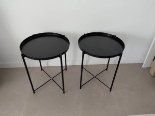 Mesas auxiliares Ikea negras (2 unidades)