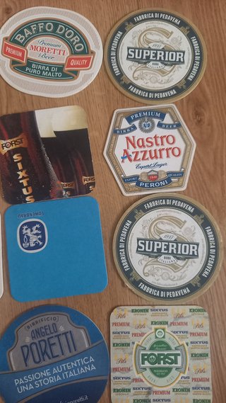 Set 12 sottobicchieri birra Italia