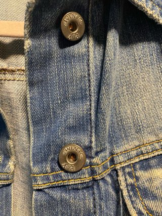 Chaqueta tejana mujer azul