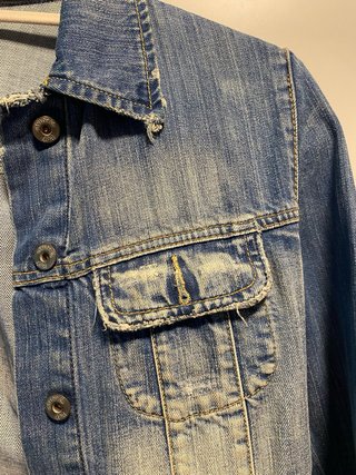 Chaqueta tejana mujer azul