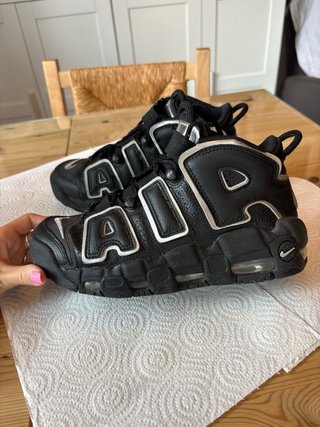 Nike Air More Uptempo nere e argentate