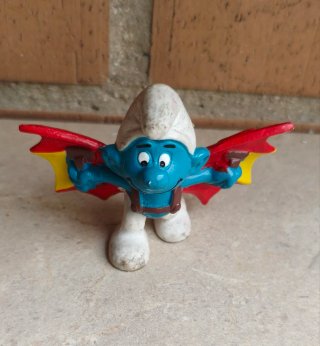 Lote 3 figuras Pitufos: Rey, Volador, Payaso