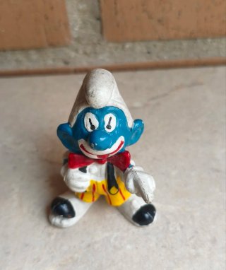 Lote 3 figuras Pitufos: Rey, Volador, Payaso