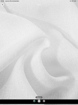 Una pieza de Cortina Transparente Blanca