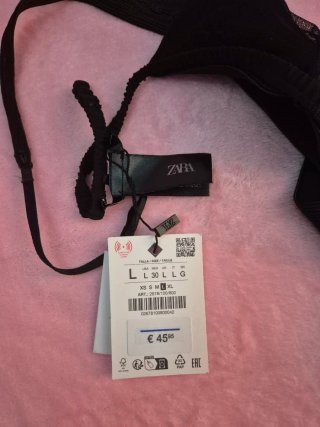 Sujetador Zara Negro Talla L