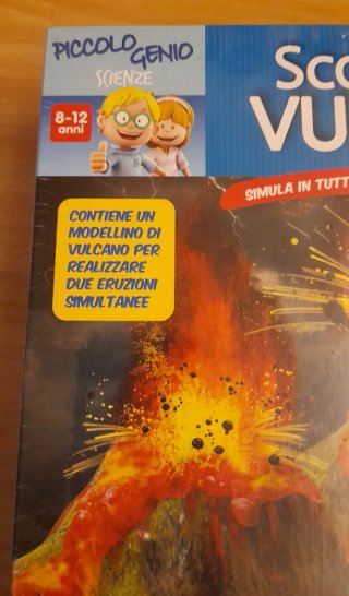 Giochi educativi kit vulcano+puzzle legno