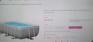 Piscina familiar rectangular se vende con escalera
