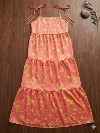 Vestido largo FLORA estampado floral talla S