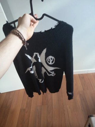 Jersey tipo Stussy Negro y Blanco