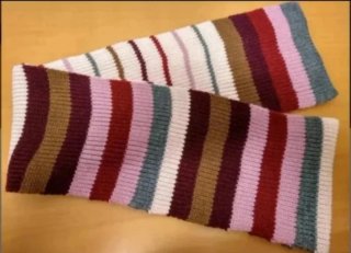 Bufanda de punto multicolor