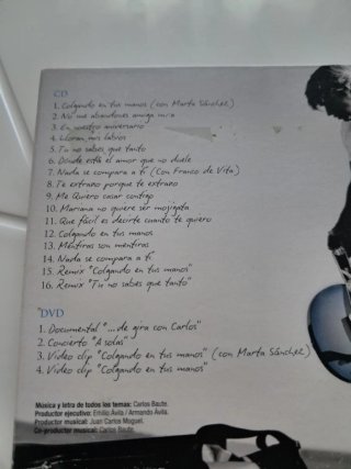 CD + DVD Carlos Baute De mi puño y letra