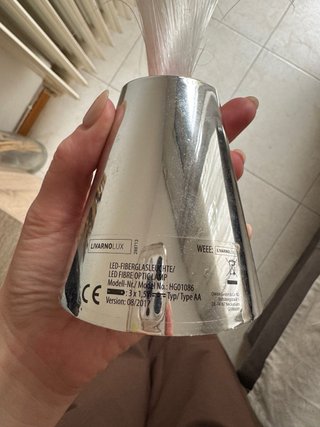 2 lámparas de lucecitas plateadas