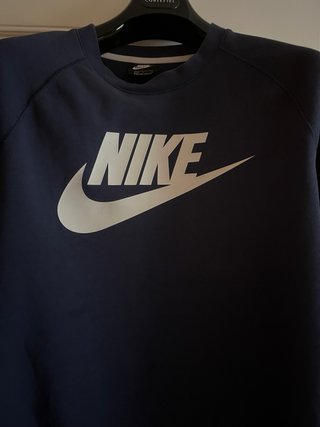 Sudadera Nike Azul Logo Blanco