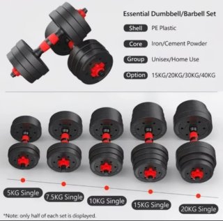 Conjunto Mancuernas 10KG Ajustables 2 en 1