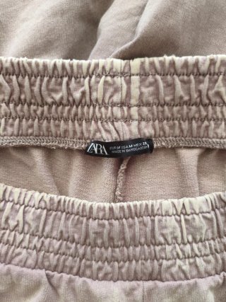 Pantalón ancho Zara marrón mujer
