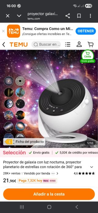 Proyector Galaxia Globe