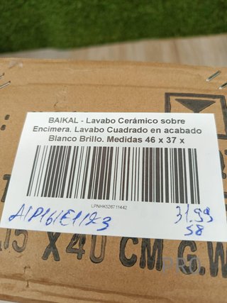 Lavabi Ceramico - 46 x 37 x 9 cm - BAIKAL