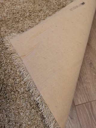 Alfombra Pelo Largo Beige Hecha A Medida.