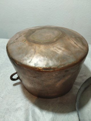 Olla Antigua Cobre y Latón