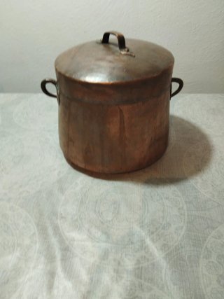 Olla Antigua Cobre y Latón
