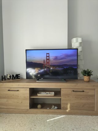 Mueble TV madera y metal