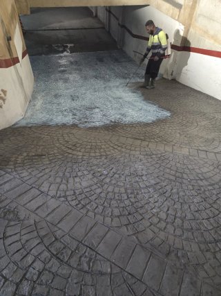 Suelo de hormigón impreso