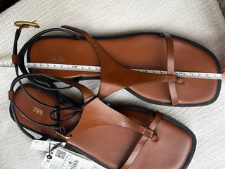 Sandalias Zara Planas Marrones Talla 40