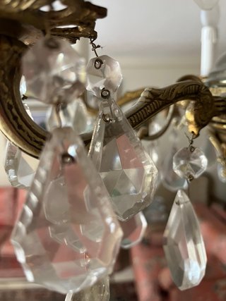 Lámpara chandelier 6 brazos cristal