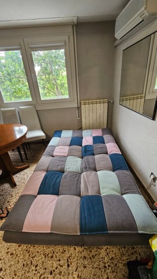 Sofá-cama patchwork como nuevo