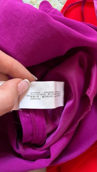 Mono fucsia asimétrico Zara Talla M