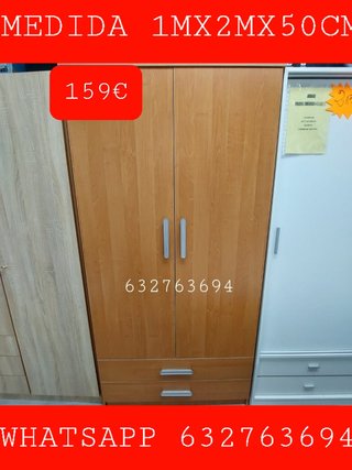 Armario de madera 1m x 2m x 50cm