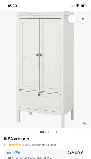 Armario Infantil IKEA Blanco