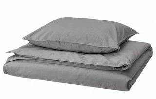Funda nórdica y cojín IKEA ÄNGSLILJA gris