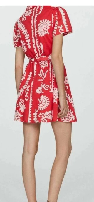 Vestido camisero corto Mango estampado