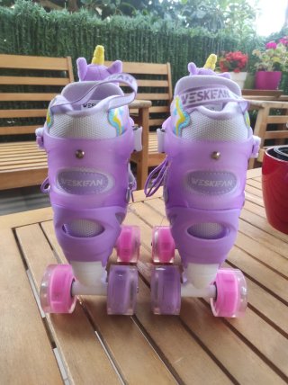 Patines niña unicornio lilas
