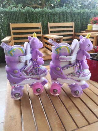 Patines niña unicornio lilas