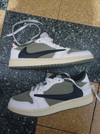 Air Jordan 1 Low Travis Scott Verde/Bianco