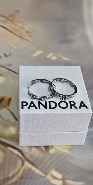 Pendientes Aro Pandora Circonita Plata